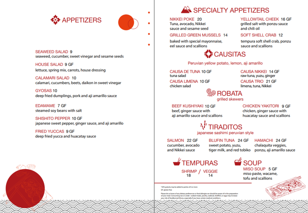 The image of K'kinaco appetizers menu